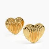 Chunky Heart Stud Earrings
