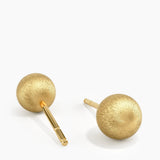 Brushed Ball Stud Earrings