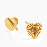 Textured Heart Earring