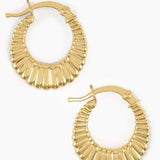 Ribbed Band Hoop Earrings