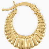 Ribbed Band Hoop Earrings