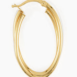 Double Oval Hoop Earrings