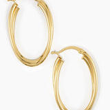 Double Oval Hoop Earrings