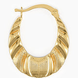 Ribbed Textured Hoop Earrings