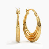 Layered Band Hoop Earrings