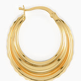 Layered Band Hoop Earrings