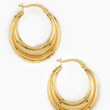 Layered Band Hoop Earrings