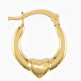 Heart Detailed Hoop Earrings