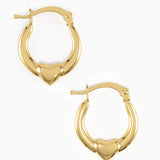 Heart Detailed Hoop Earrings