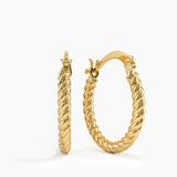 Twisted Rope Hoop Earrings