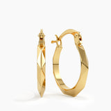 Faceted Hoop Earrings