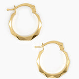 Faceted Hoop Earrings