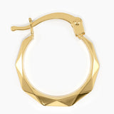 Faceted Hoop Earrings