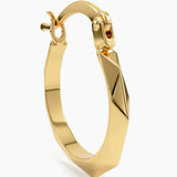 Faceted Hoop Earrings
