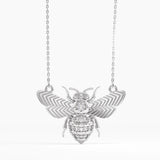 Bee Necklace, solid gold necklace, view 9 | DiaFifth