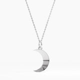 Moon Necklace, solid gold necklace, view 7 | DiaFifth