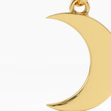 Moon Necklace, solid gold necklace, view 2 | DiaFifth