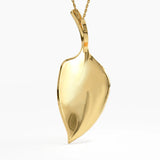 Leaf Necklace, solid gold necklace, view 4 | DiaFifth