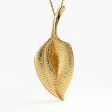 Leaf Necklace, solid gold necklace | DiaFifth