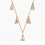 5 Diamond Necklace, solid gold necklace | DiaFifth