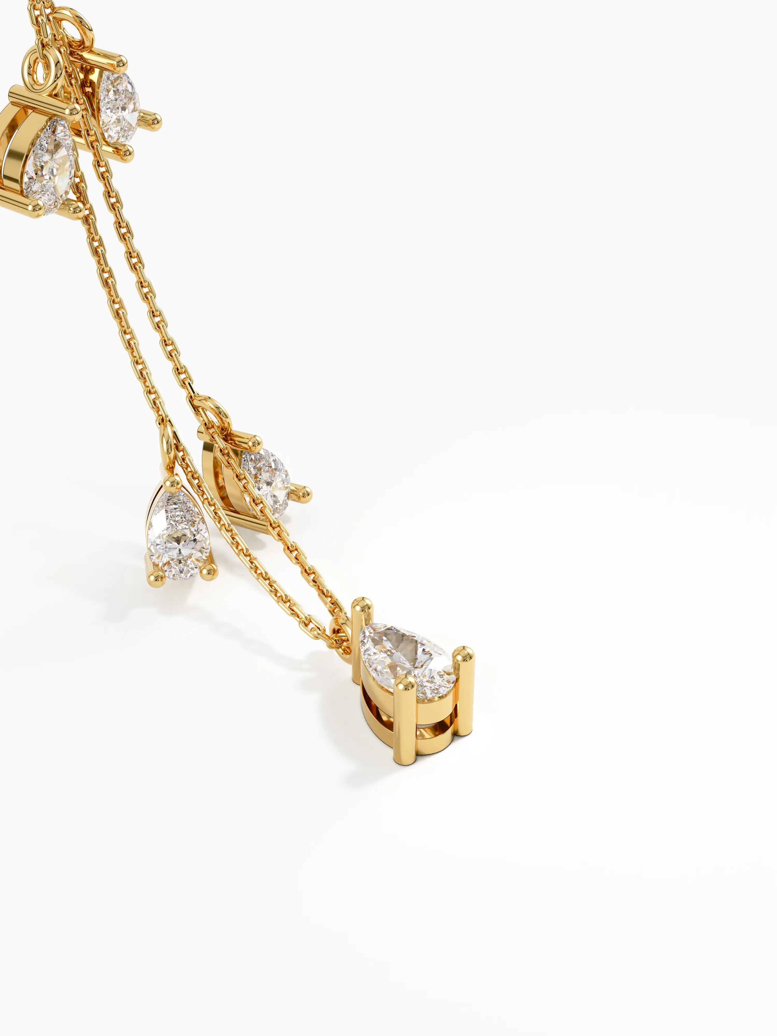 5 Diamond Necklace, solid gold necklace, view 8 | DiaFifth