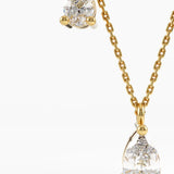 5 Diamond Necklace, solid gold necklace, view 2 | DiaFifth