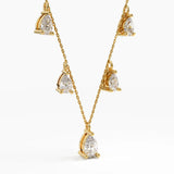 5 Diamond Necklace, solid gold necklace, view 9 | DiaFifth