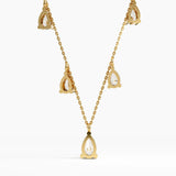 5 Diamond Necklace, solid gold necklace, view 4 | DiaFifth