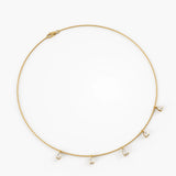 5 Diamond Necklace, solid gold necklace, view 5 | DiaFifth