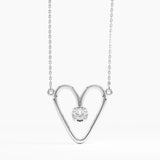 Heart Necklace, solid gold necklace, view 7 | DiaFifth