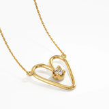 Heart Necklace, solid gold necklace, view 8 | DiaFifth