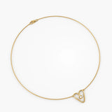 Heart Necklace, solid gold necklace, view 5 | DiaFifth