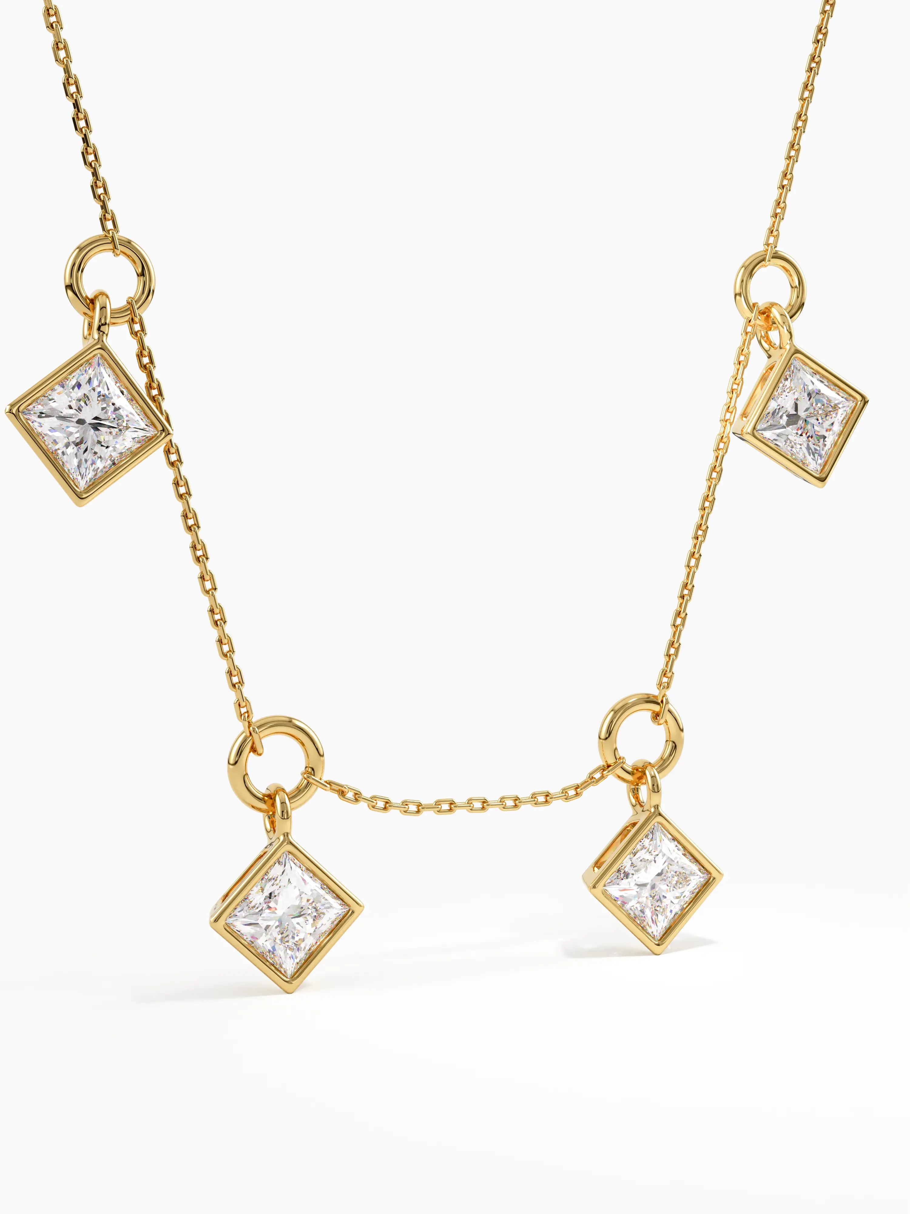 Princess Necklace, solid gold necklace, view 9 | DiaFifth