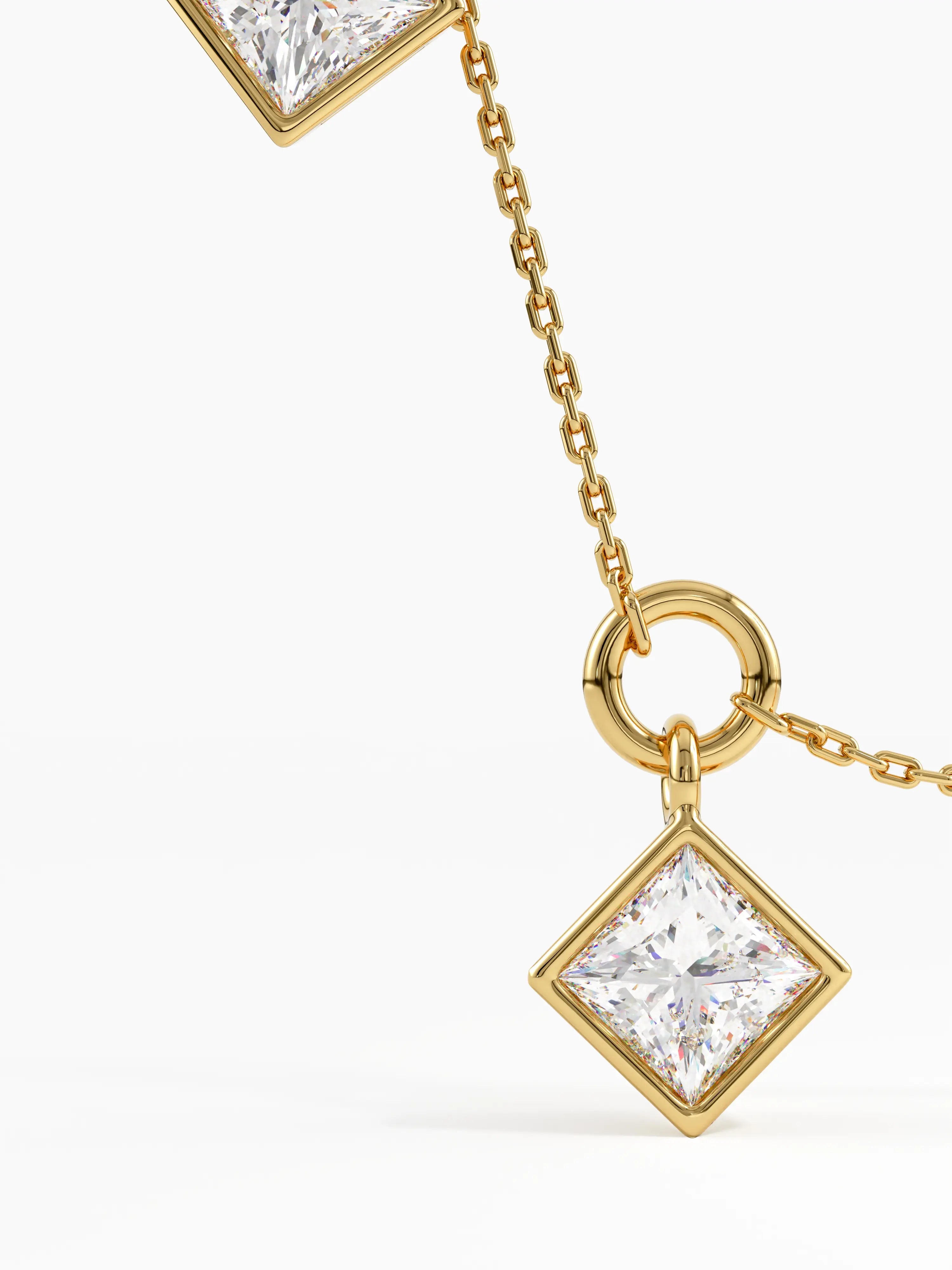 Princess Necklace, solid gold necklace, view 2 | DiaFifth