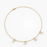 Princess Necklace, solid gold necklace, view 5 | DiaFifth