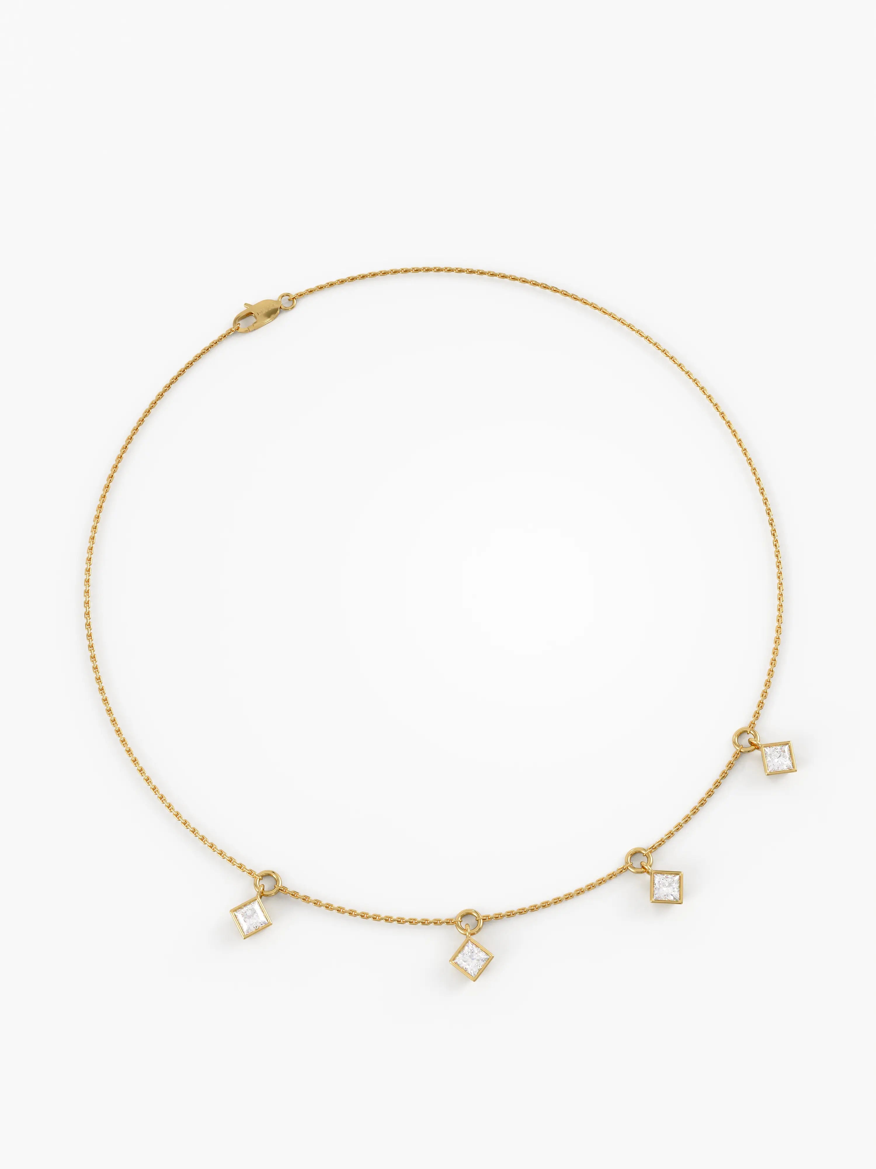 Princess Necklace, solid gold necklace, view 5 | DiaFifth