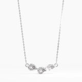 Pear Trio Necklace, solid gold necklace, view 7 | DiaFifth