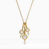 Dangle Necklace, solid gold necklace | DiaFifth
