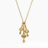 Dangle Necklace, solid gold necklace, view 4 | DiaFifth