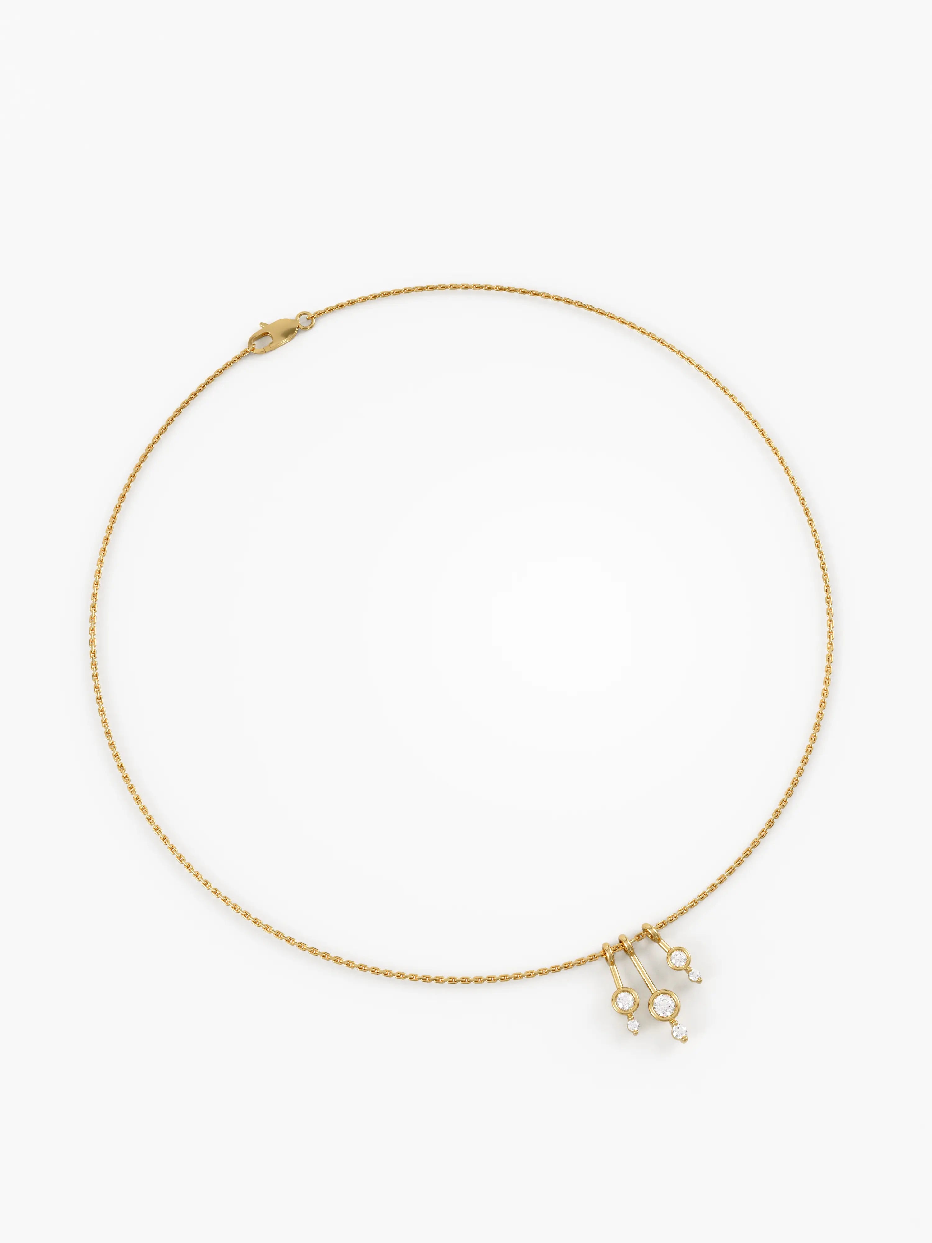 Dangle Necklace, solid gold necklace, view 5 | DiaFifth