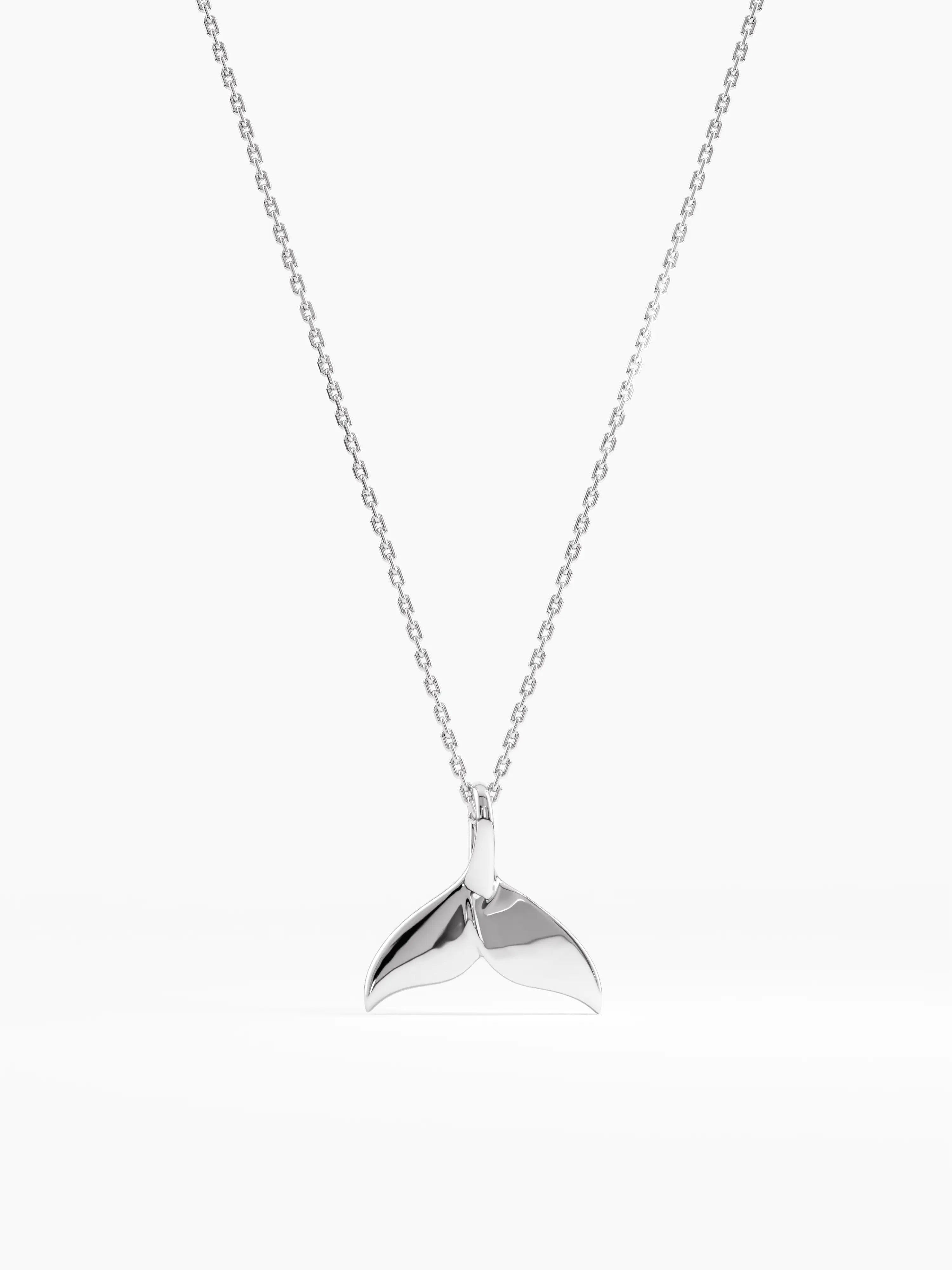Whale Tail Necklace, solid gold necklace, view 7 | DiaFifth