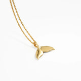 Whale Tail Necklace, solid gold necklace, view 8 | DiaFifth