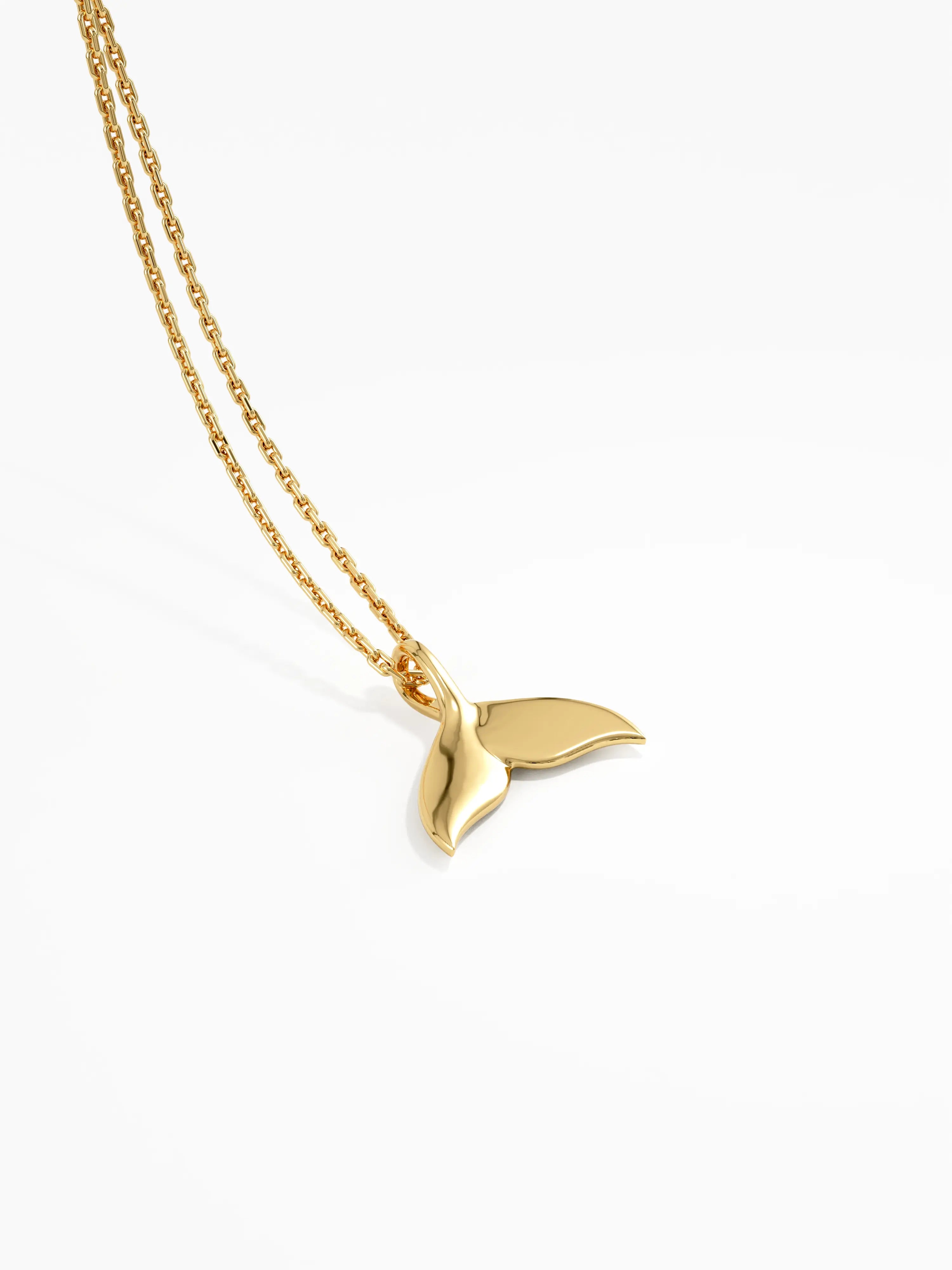 Whale Tail Necklace, solid gold necklace, view 8 | DiaFifth