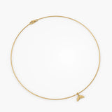 Whale Tail Necklace, solid gold necklace, view 5 | DiaFifth