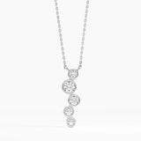 Ascending Necklace, solid gold necklace, view 7 | DiaFifth