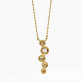 Ascending Necklace, solid gold necklace, view 4 | DiaFifth
