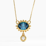 Blue Topaz Necklace, solid gold necklace | DiaFifth