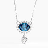 Blue Topaz Necklace, solid gold necklace, view 7 | DiaFifth
