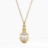 Oval Necklace, solid gold necklace | DiaFifth
