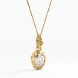 Oval Necklace, solid gold necklace, view 9 | DiaFifth